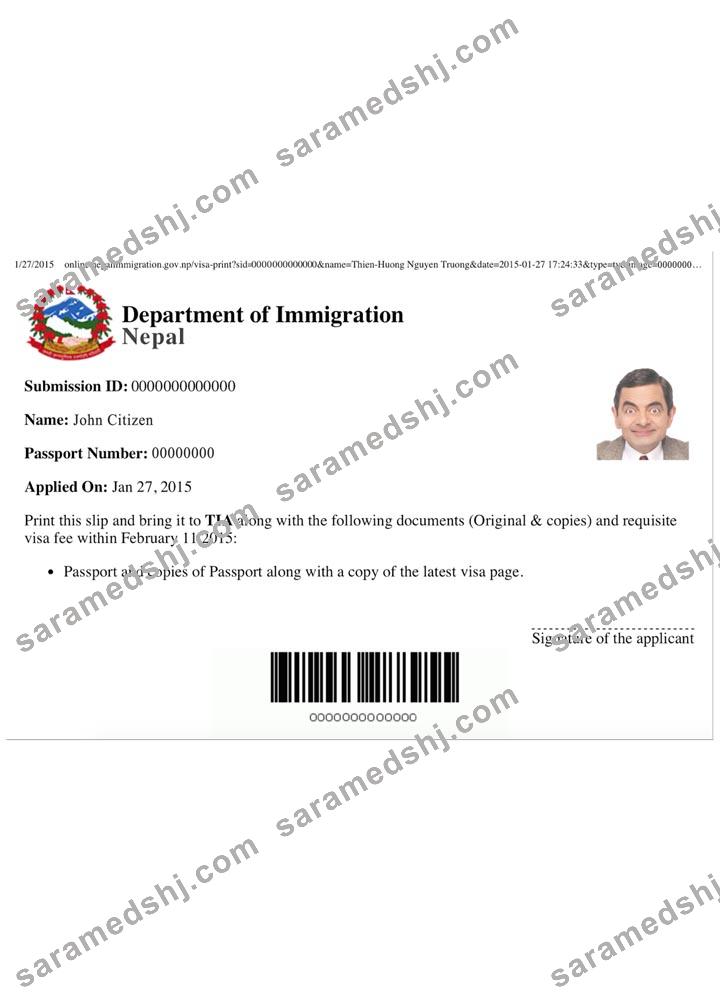 NEPAL e-visa